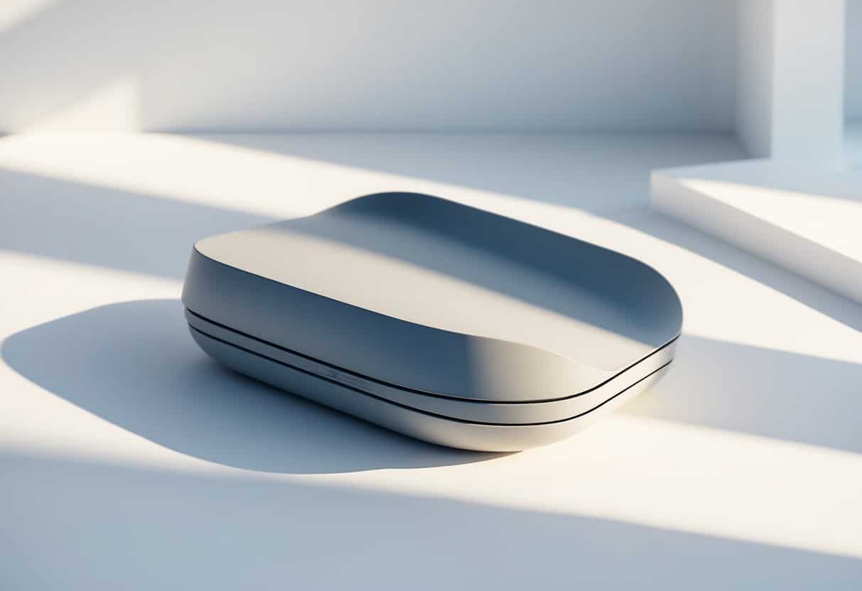 Objeto moderno e elegante começando com a letra Z sobre fundo branco.